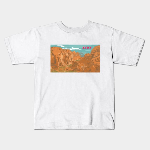 Zion National Park Kids T-Shirt by Window House